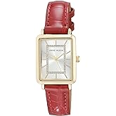Anne Klein Women's Glitter Accented Croco-Grain Strap Watch, AK/3820