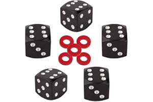 WINKA 5Pcs Car Tire Valve Stem Caps Dice Aluminium Alloy Dustproof Tire Valve Stem Covers Universal for Cars with O Rubber Ri