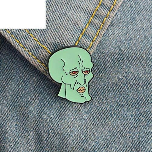 Squidward Enamel Pins Cartoon Anime Icons Brooch Pin Badge Emblem Corsage Pinback Button Denim Jeans Lapel Jewelry Gift for Kids