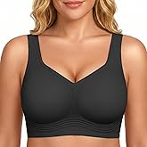 KeepMyself Women Supportive Wireless Bra Push Up Full Coverage Seamless Bra Comfortable No Underwire Everyday Bra with Padded