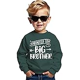 AG AGUU Promoted to Big Brother Sweatshirt Toddler Baby Boy Announcement Pullover Long Sleeve Shirt Big Bro Top Fall Clothes