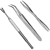 Acronde 3 Pack Tick Remover Tool Set Stainless Steel Tick Remover Kit for Cats and Dogs