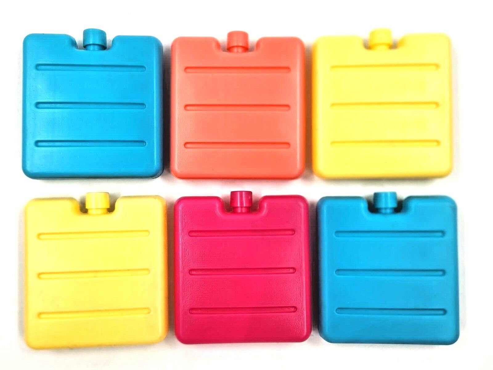 6 Pack of Small Ice Packs for Lunch Boxes Kids Mini Freezer Blocks for Cool Bags Box Great for School Camping Picnic Travel