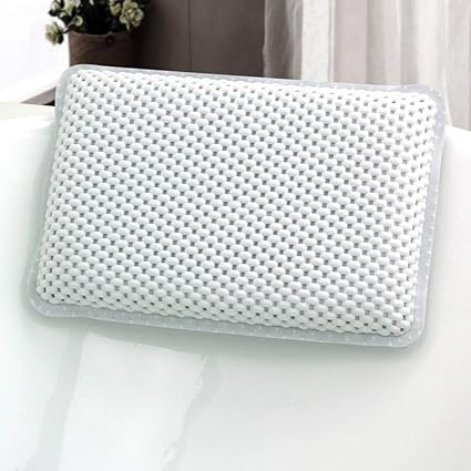 Bathtub and Spa Pillow, PVC Sponge Headrest with Suction Cups Bath Supplies