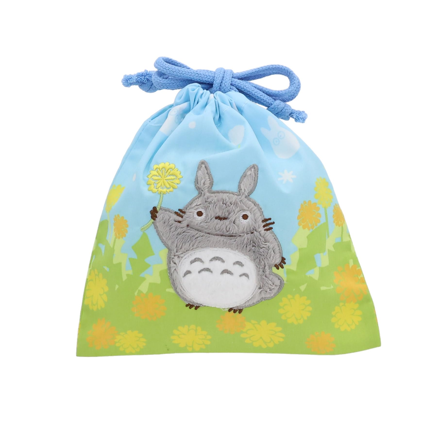 丸眞 給食袋 コップ入れ コップ巾着 巾着 小 ジブリ となりのトトロ コップ袋 たんぽぽとトトロ 男の子 女の子 入園入学グッズ 入園入学準備 保育園 幼稚園 小学校 キャラクター 1025006900商品画像