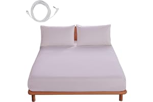 F FINEC Grounding Sheets for Earthing Queen Size, Fitted Earthing Sheets Grounding Fitted Sheet for Improving Sleep, Better Working and Help with Anxiety, Organic Cotton & Silver Fiber, White