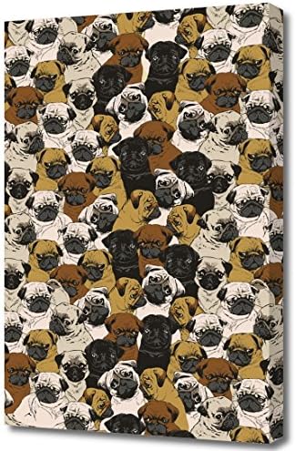 Curioos S_CA00225941_GW "Social Pugz" Canvas Print, Small