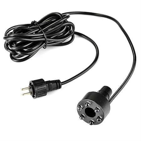 IDEALEBEN Ø30mm LED Ring Quellsteinbeleuchtung Warmweiß für LED Spring-/Steinbrunnen Pumpen Set