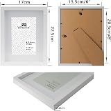 YiPinYin White 6x8 Inch Photo Frame 3 Pack with Mount Perspex 4x6/6x8 view 7