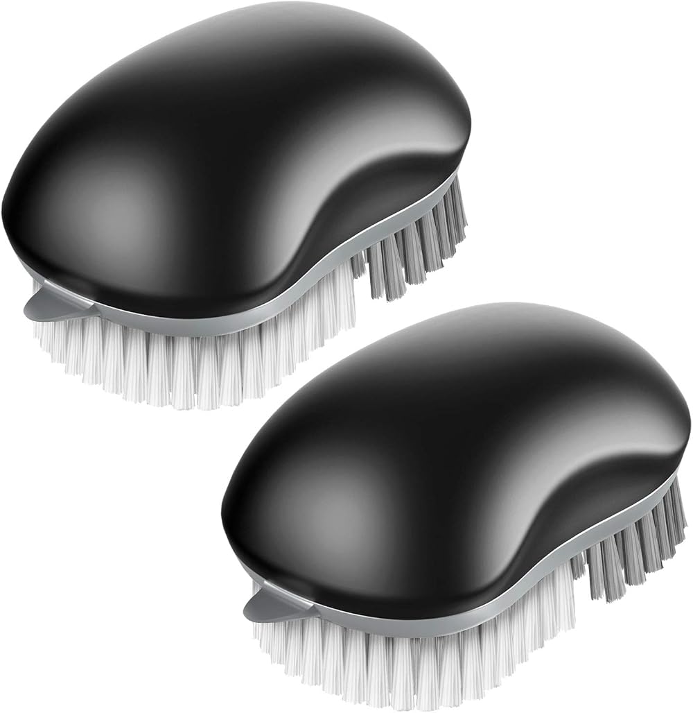 MR.SIGA Fruit and Vegetable Cleaning Brush Pack of 2 Black