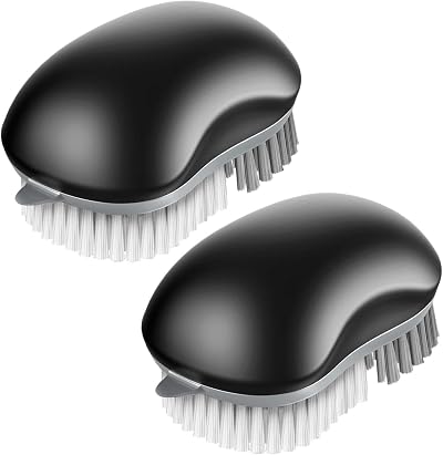MR.SIGA Fruit and Vegetable Cleaning Brush Pack of 2 Black