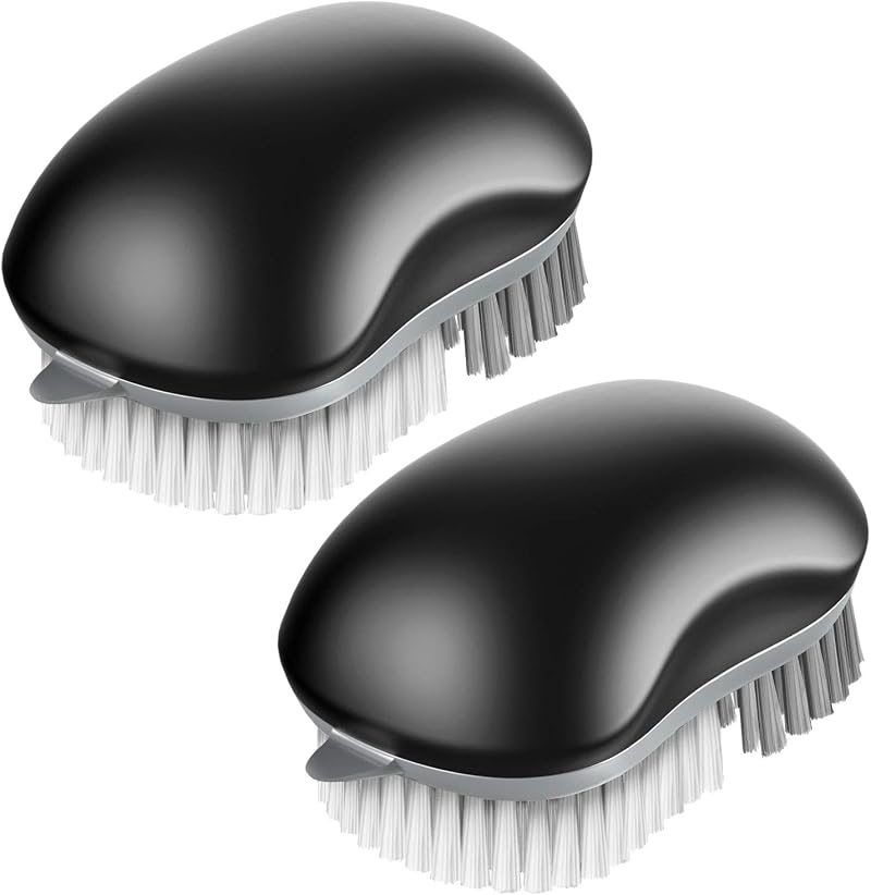 MR.SIGA Fruit and Vegetable Cleaning Brush Pack of 2 Black