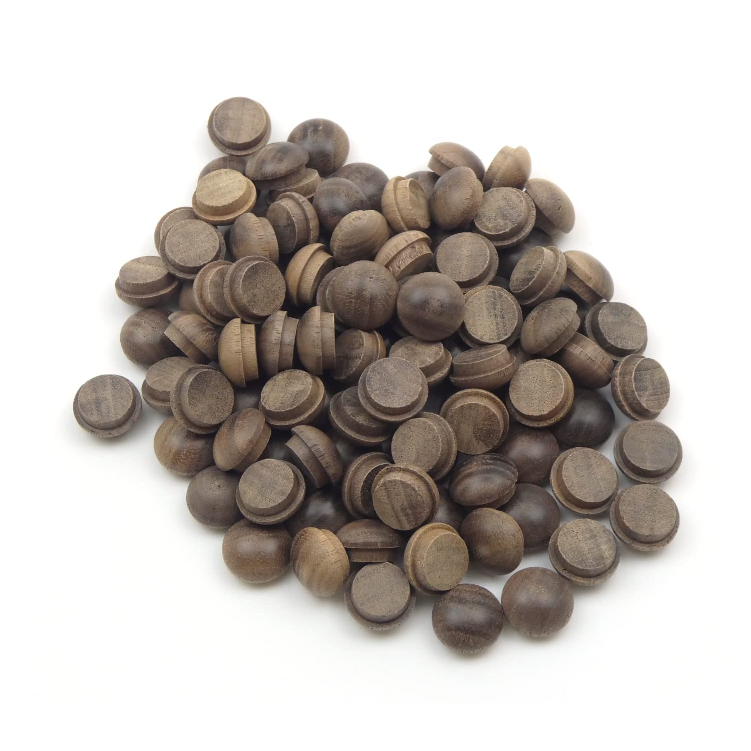 1/2" - 12.7mm Walnut Mushroom Plug - Pack of 100