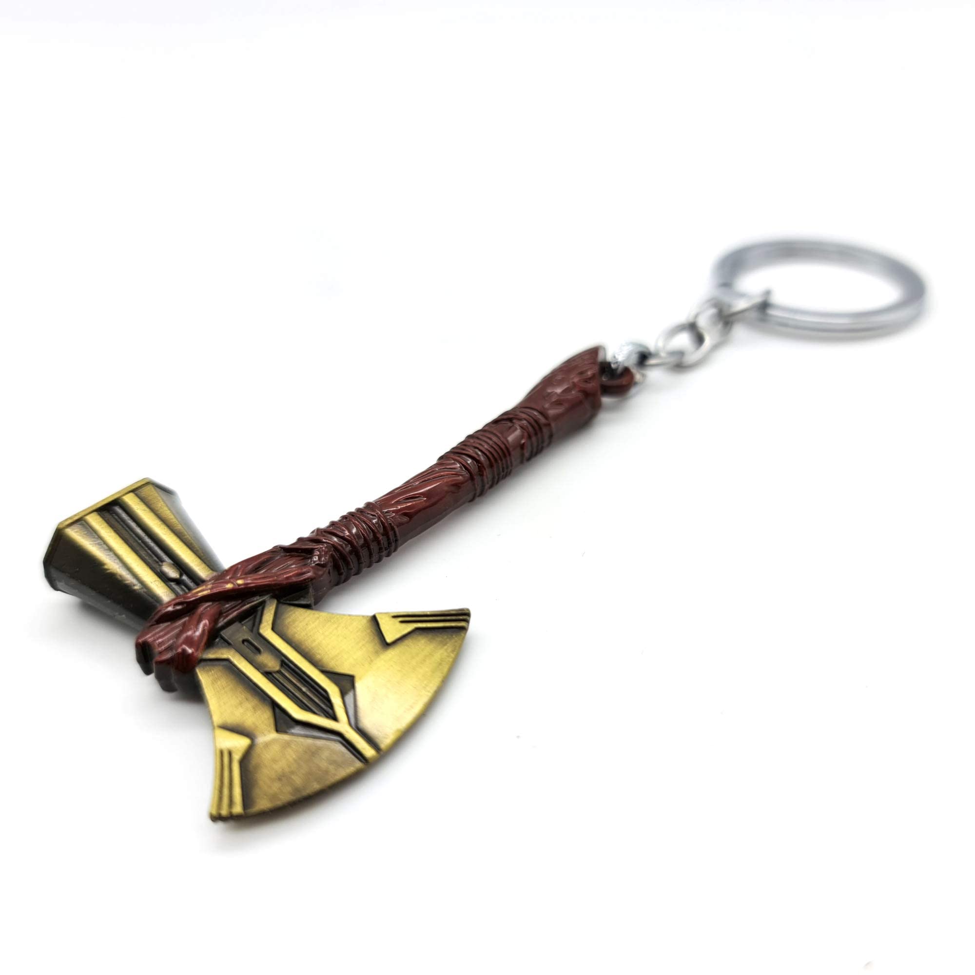 LizMatech Stormbreaker Keyring Thors Axe Not Hammer Mjolnir Keyring New Version for 2020… (Gold Axe Head)