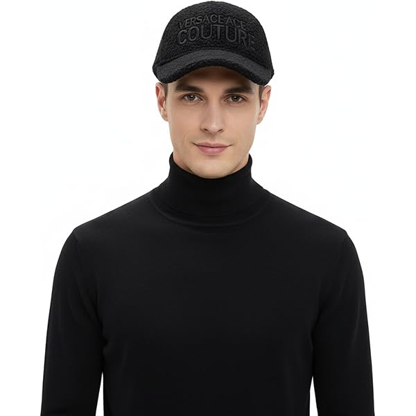 Versace Jeans Couture Black Signature Baseball Cap at Amazon
