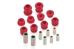 AJP Distributors Upgrade JDM 8-Piece Front Upper Lower Control Arm Suspension Polyurethane Bushing Kit Red Compatible/Replacement For Civic EG Del Sol EH6 Integra DC DB 92 93 94 95 96 97 98 99 00 01