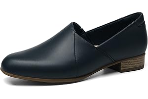 TALENAVA Women's Classic Comfort Dress Shoes Casual Leather Loafers Flats Cute Versatile Slip-Ons Everyday Work Shoes
