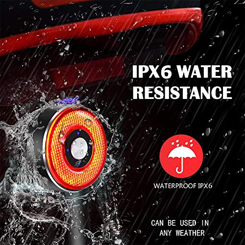 Bike Tail Light USB Rechargeable, Smart Brake Sensing Rear Lights Ultra Bright IPX6 Waterproof Bicycle Back Lights, Road Bike Accessories for Road Bike, Helmets, Cycling Safety - Thumbnail 3