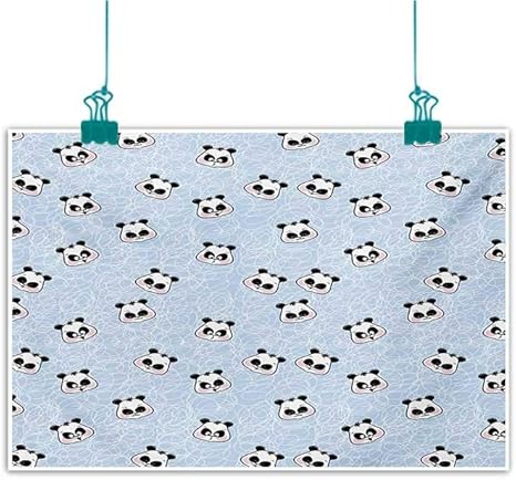 Amazon 暖かい家族のパンダ ウォールアート装飾 ポスター 絵画 マズル パンダ イラスト ハッピーサッド 面白い 驚きの顔 様々な表現 デコレーション ホームデコレーション ブルー ブラック 24 Wx16 L アートフレーム ポスター オンライン通販