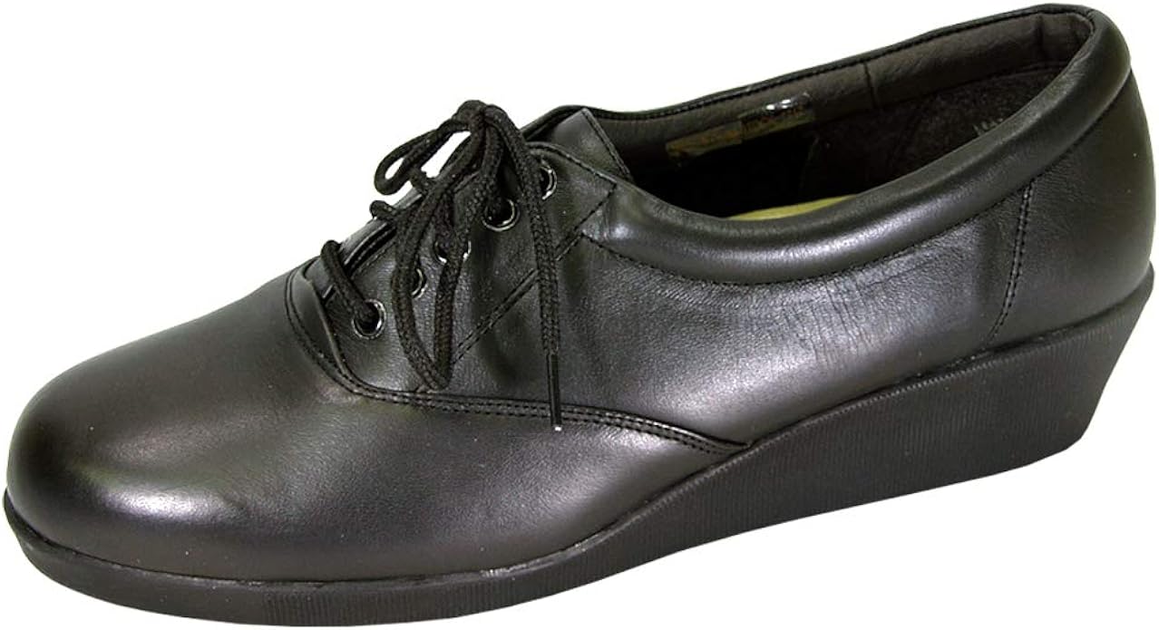 womens wide black dress shoes