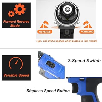DICN Electric Drill with Battery Power Drill Drivers product image 2