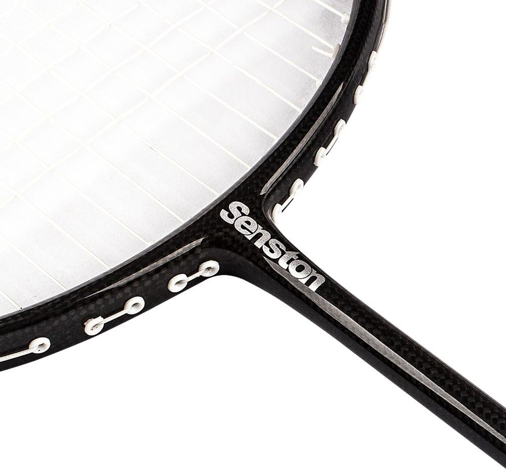 Senston Professional Woven Badminton Racket 100% Full Carbon High-Grade Badminton Racquet Including Racket Cover Black Color : Sports & Outdoors