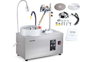 VEVOR Gem Faceting Machine, 180W Jade Grinding Polishing Machine 0-2980RPM Adjustable Rotating Speed, Rock Jewel Angle Polish