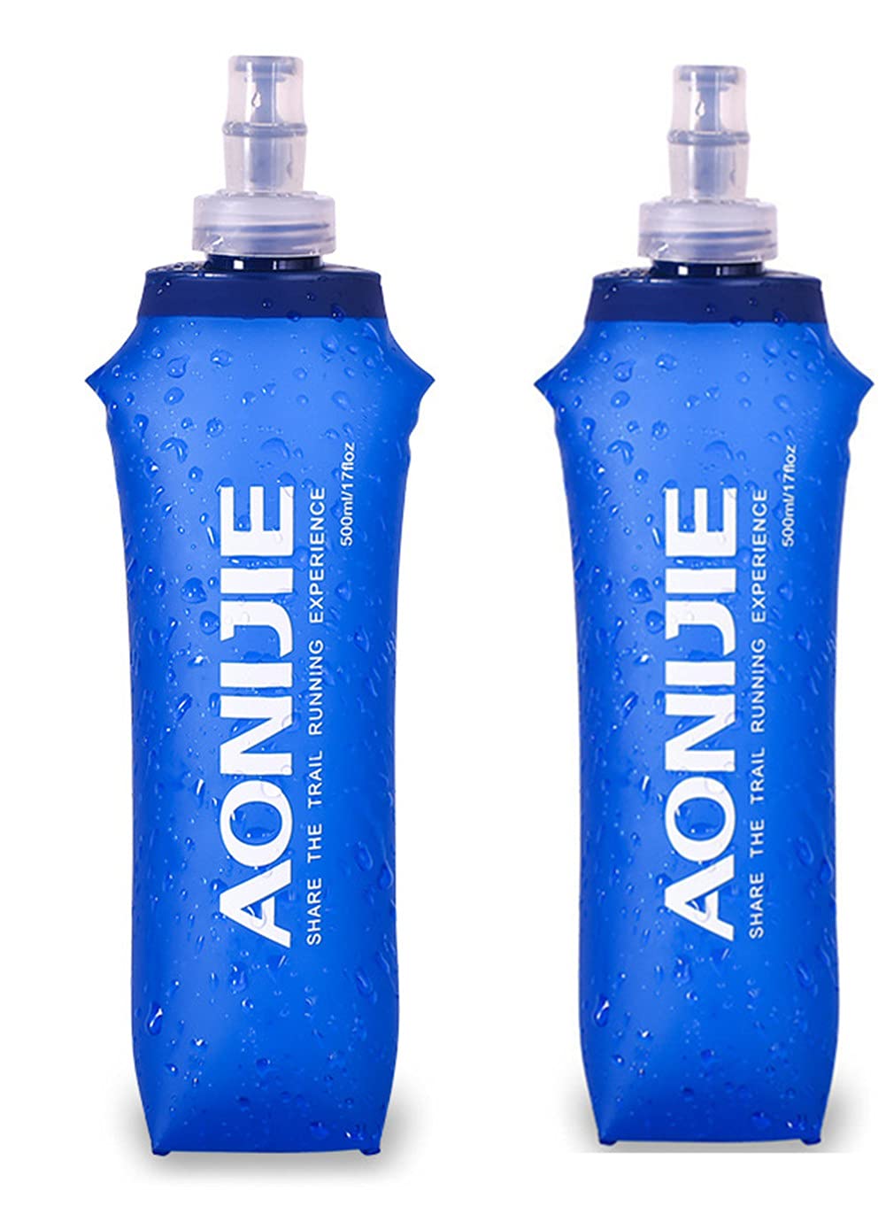 LOVARTS BEAUTY TPU 250ML/500ML PEVA 1L /1.5L /2L/3L Water Bladder Bottles Soft Flask Hydration bladder Leakproof Water Reservoirs for Backpacks Running Vest Pack (500ML-2pcs) — image 1