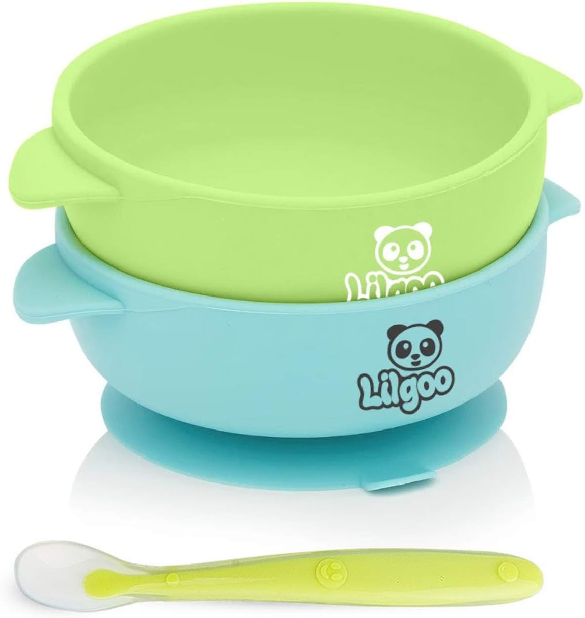 LilGoo 3 Piece Silicone Baby Bowls 11 cm Wide, Suction Bowls for Baby