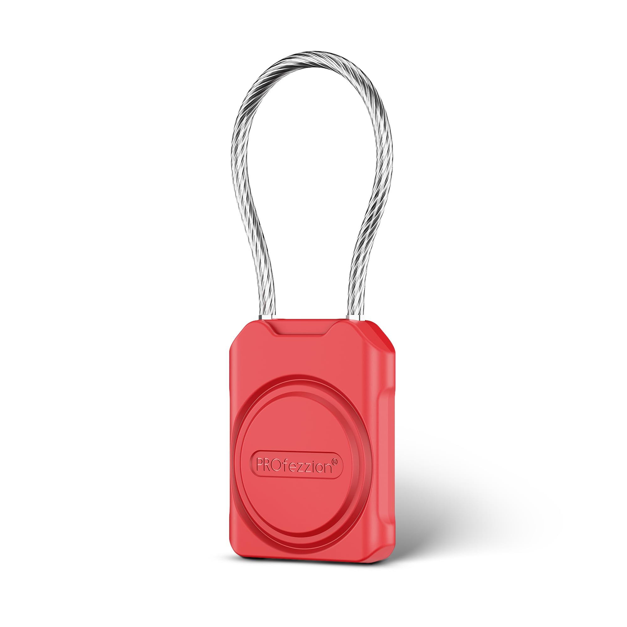 PROfezzion Secure GPS Tag Holder with Metal Wire Cable for Luggage, IPX8 Waterproof Hard Shell Hidden Case with Allen Key Locking System for Travel Suitcase, Backpack, Keys, Pets & More