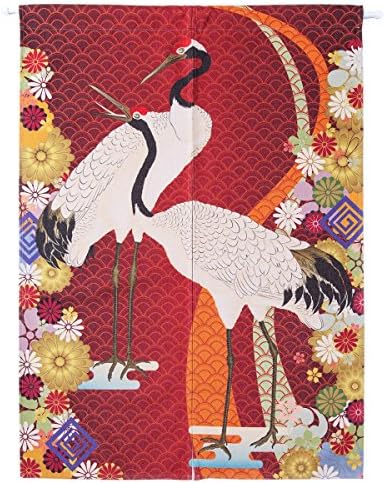 Wise Bird Door Curtain Japanese Noren Curtain Bedroom Doorway Door and Window Treatment Curtains Cotton Linen Curtain 85x120cm/ 33" x 47" inches -D49