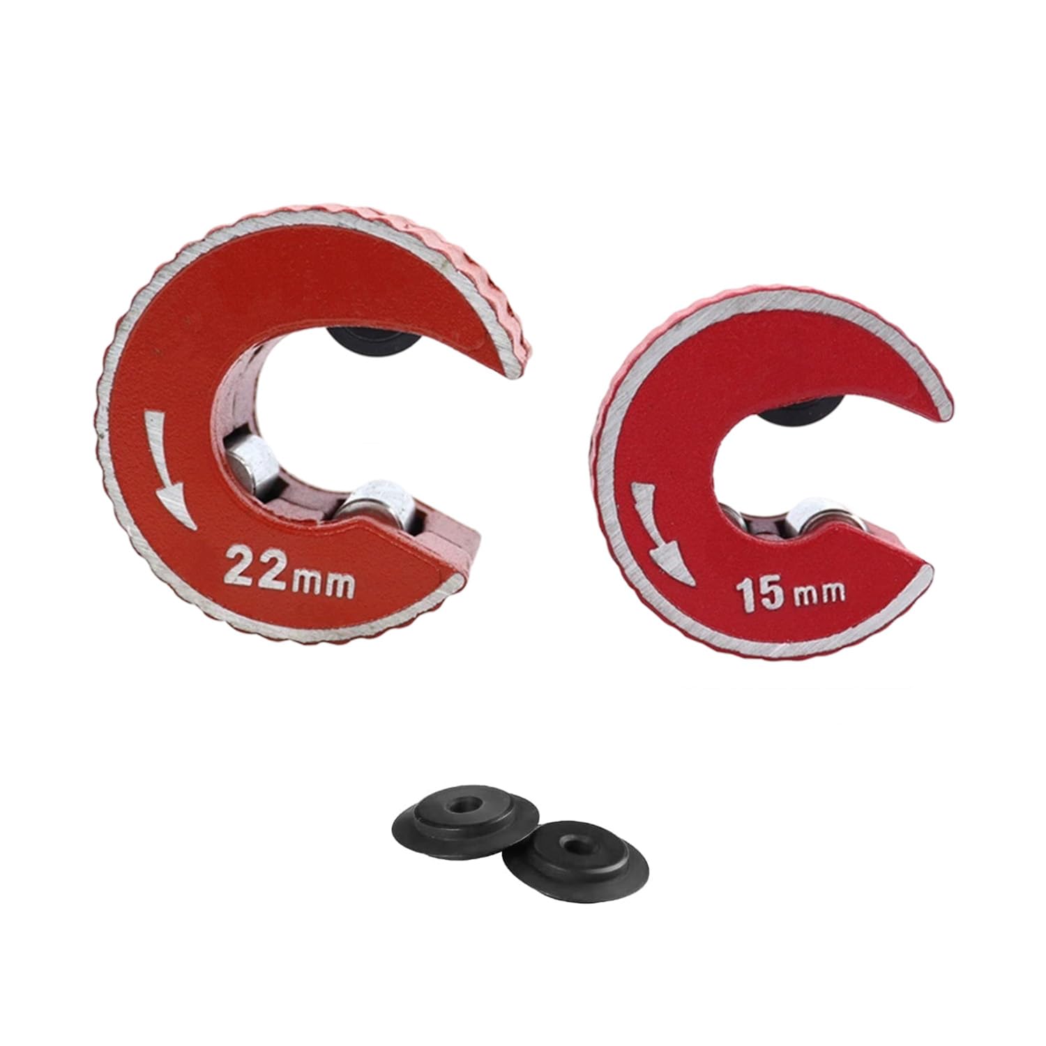 Pipe Cutter 15mm and 22mm, Copper Pipe Slice Tube Cutter Zinc Alloy Body with 2 Replacement Cutting Wheels, for Confined Spaces, Self-Adjusting, Zinc Alloy Tube Cutter