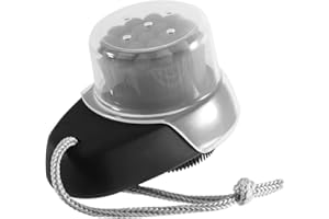 Face Cleansing Brush 2 in 1, Ooloveminso Silicone Face Scrubber Exfoliator with Soft Bamboo Bristle, Facial Exfoliating Scrubber for Deep Pore Cleansing, Face Exfoliator Tool with Lid, Black