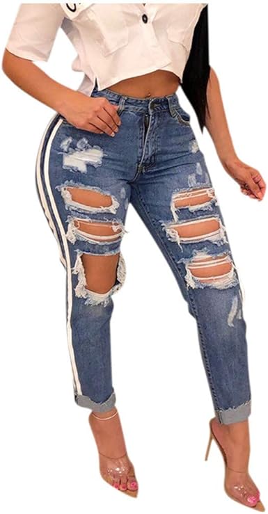 high distressed jeans