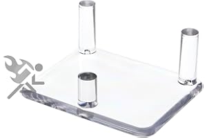 OnFireGuy 2.5" Three-Peg Acrylic Display Stand for Fossils, Minerals, Rocks, and Geodes, 3 Pack