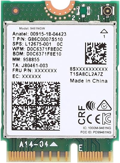 ASHATA 9461NGW M.2 WiFi Card 433Mbps Bluetooth 5.0 Dual Band 2.4G 5G for Laptop