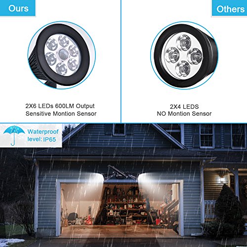 Brizled Motion Sensor Outdoor Lights, Solar Spotlights, 12 LED Outdoor Security Flood Light Dual Head 360 Degree Rotatable, IP65 Fully Weather Resistant for Wall, Garage, Patio and Deck, 2 Pack - Thumbnail 4