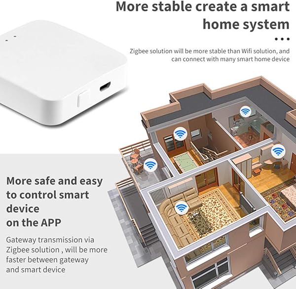 POHOVE Puerta inteligente de bloqueo WiFi GatewayEntrada sin llave Wi Fi GatewayZigbee 3 0 Smart HubSmart Zigbee Gateway BridgeControl remoto Bluetooth Lock funciona con 2 4g Wifi Network