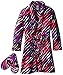 Sleep & Co Girl's Plush Zebra Bathrobe and Slipper Gift Set
