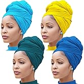 Nonbongoy Head Wraps for Black Women Stretch Headwraps Large Hair Wraps Hijab Scarves for Muslim Head Scarf Turban Headbands