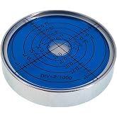 6'/2mm Point high Precision Universal Level Bubble Metal Bubble Water Leveler Cross Level Gauge Small Household (Blue Luminous Magnetic)