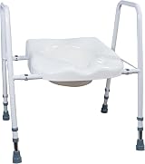 Aidapt Raised Toilet Seat with Frame Adjustable Height Width Non-Slip view 6