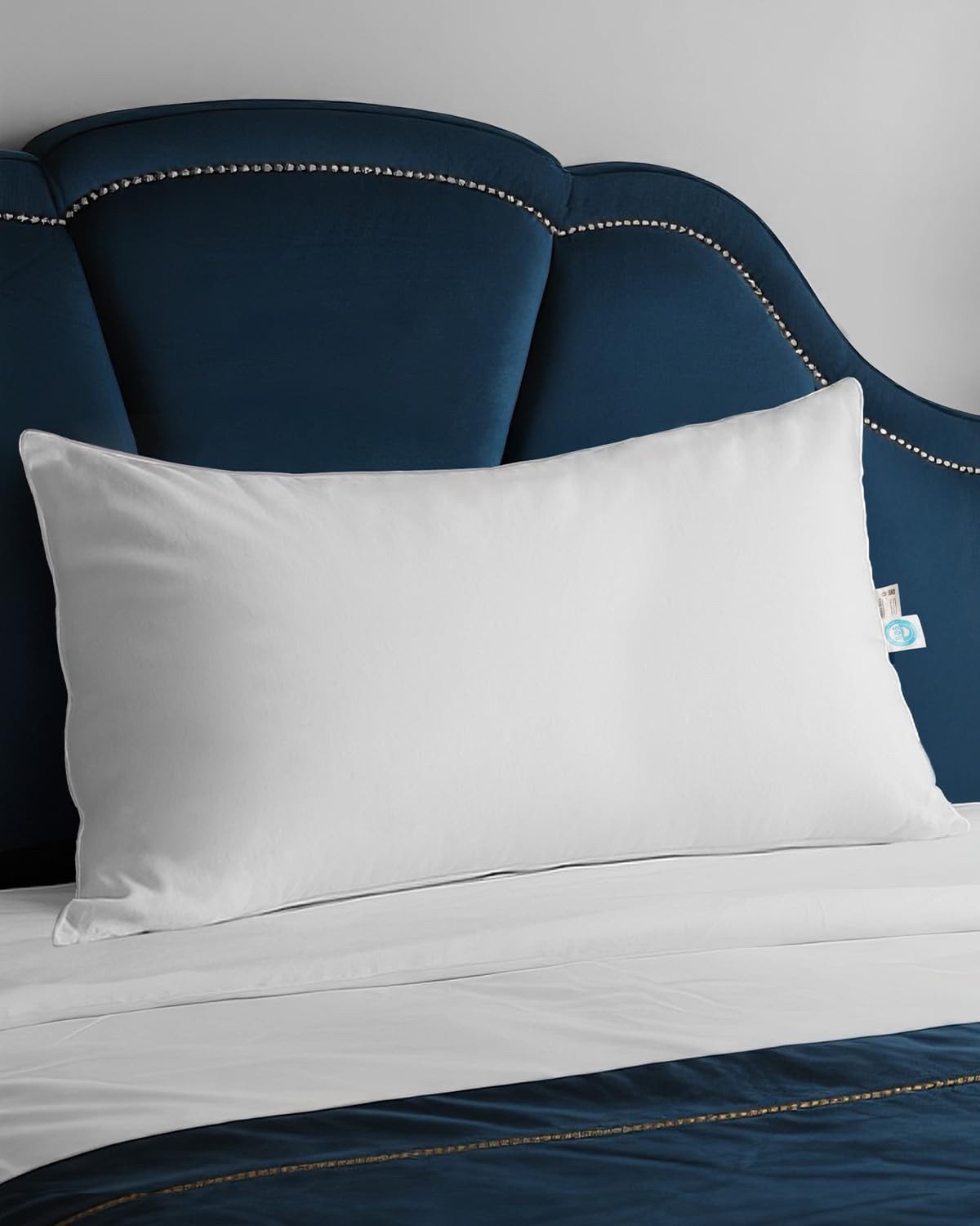 Photo 1 of King Size White Goose Down Pillow, 800+ Fill Power - Support for All Sleeping Positions (Back, Side, Stomach) with Pillowcase - Hotel Collection Style for Home, Guest Room, 20x34 Inches, 1 Pack