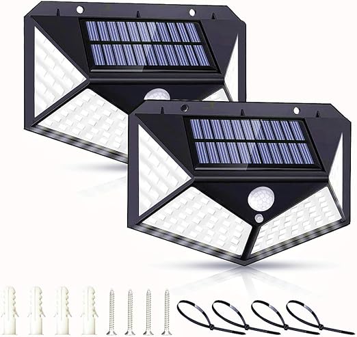 センサーライト 屋外 ソーラーライト 3つ点灯モード 人感センサーライト 四面発光 300 広い照射範囲防犯ライト ip65防水 壁掛け式屋外照明庭灯 2個セット
