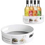 MOKARO Lazy Susan Turntable Kitchen Storage Organizer for Can or Seasonings - Multifunctional Spice Racks Fridge Organizers R