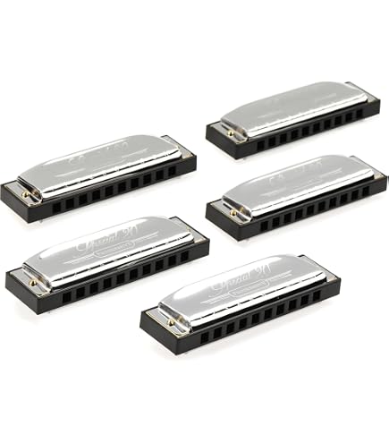 Amazon.com: Hohner Blues Harp 5-Piece Diatonic Harmonica Bundle