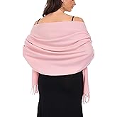 RHQKK Pashmina Shawl and Wraps for Evening Dresses Resemble Cashmere Scarf for Women Wedding Winter Warm Shawls