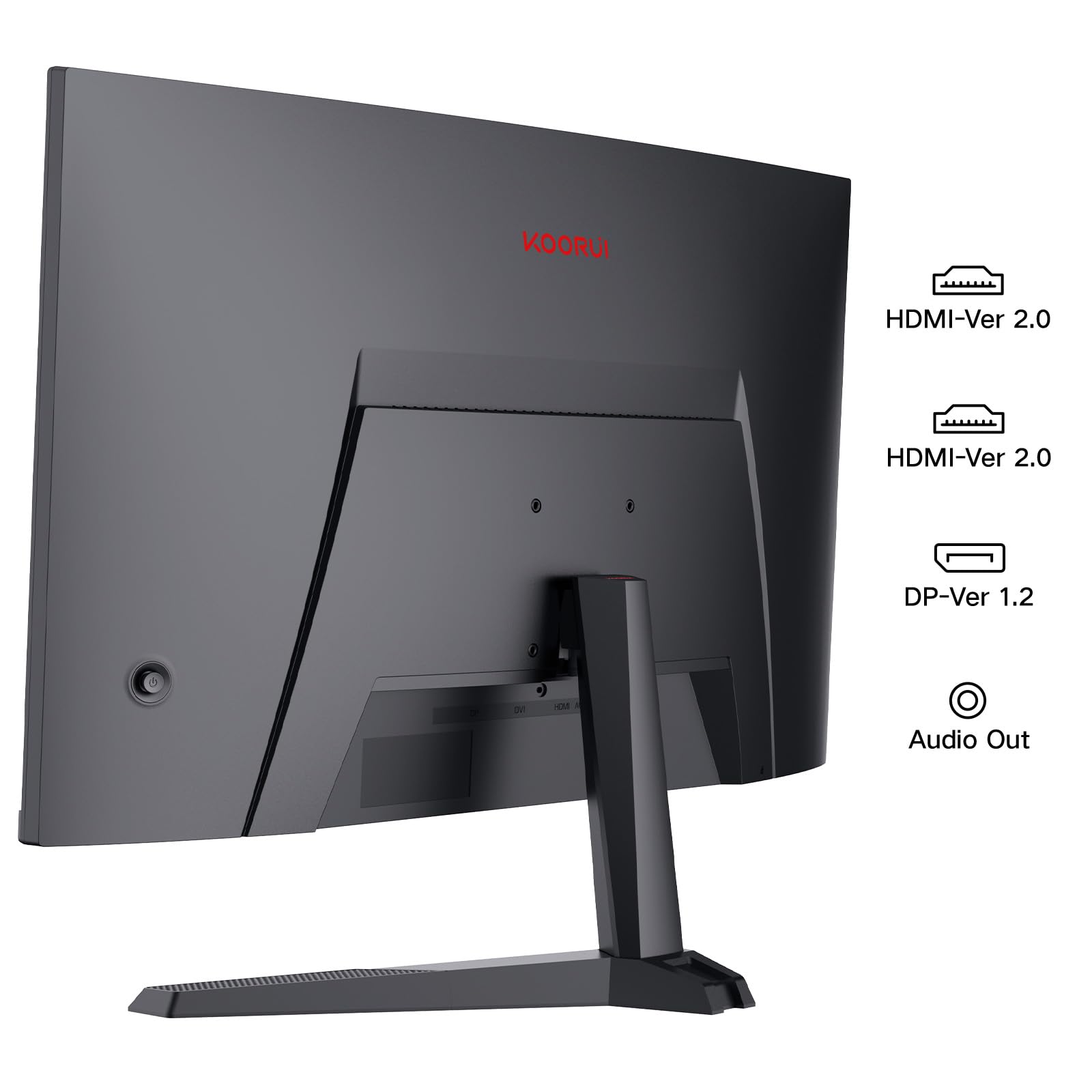 Koorui 27 Inch Gaming Monitor, Qhd 1440P Curved Monitors 180Hz Va 1Ms 1500R Pc Screen With Adaptive Sync, Hdmi/Dp, Vesa Compatible, Tilt Adjustable, Eye Care - View 8