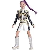 Pop Idol Cosplay Costume K-Pop Rumi Mira Zoey Popular Singers Stage Costumes for Ages 2-12 De-Mon Costumes