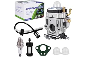 CULMKARI Carburetor Kit Fits for 43cc 47cc 49cc 50cc Scooter Dirt Mini Pocket Bike Motorcycle 2-Stroke Engine 15mm Replace Carb For Go-Ped BladeZ Cart Echo Engine